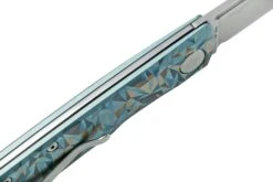 Real Steel Luna, Titanium Blue Geometry 7001TC-BG Couteau De Poche Slipjoint -Marché Couteaux Magasin RL7001TC BG 06 realsteel