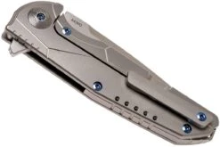 Reate K4 Grey, Damascus Inlay, M390 Satin Finish Couteau De Poche -Marché Couteaux Magasin RTK4 DAM SF 04 reate rtk4 dam sf 04