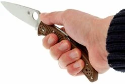 Spyderco Endura 4 Brown C10FPBN Couteau De Poche -Marché Couteaux Magasin SPC10FPBN 07 spyderco endura 4 bruin spc10fpbn d7