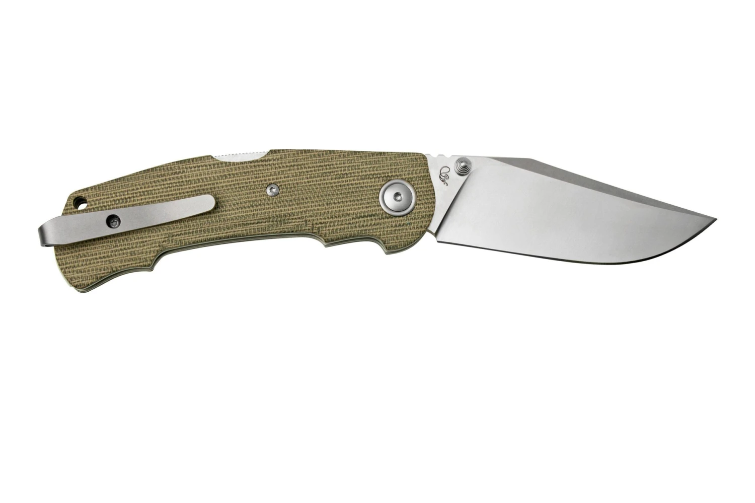 Viper Turn V5988CG Green Canvas Micarta Couteau De Poche, Fabrizio Silvestrelli Design 2 Viper Turn V5988CG Green Canvas Micarta Couteau De Poche, Fabrizio Silvestrelli Design – Image 2
