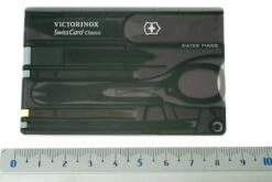 Victorinox SwissCard Classic Noir Transparent 0.7133.T3 -Marché Couteaux Magasin VT 07133T3 05 victorinox swisscard transparant zwart vt07133t3 d5