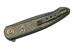 WE Knife Smooth Sentinel WE20043-6 Titanium Copper Foil Carbon Fiber, Couteau De Poche -Marché Couteaux Magasin WKWE20043 6 04 we