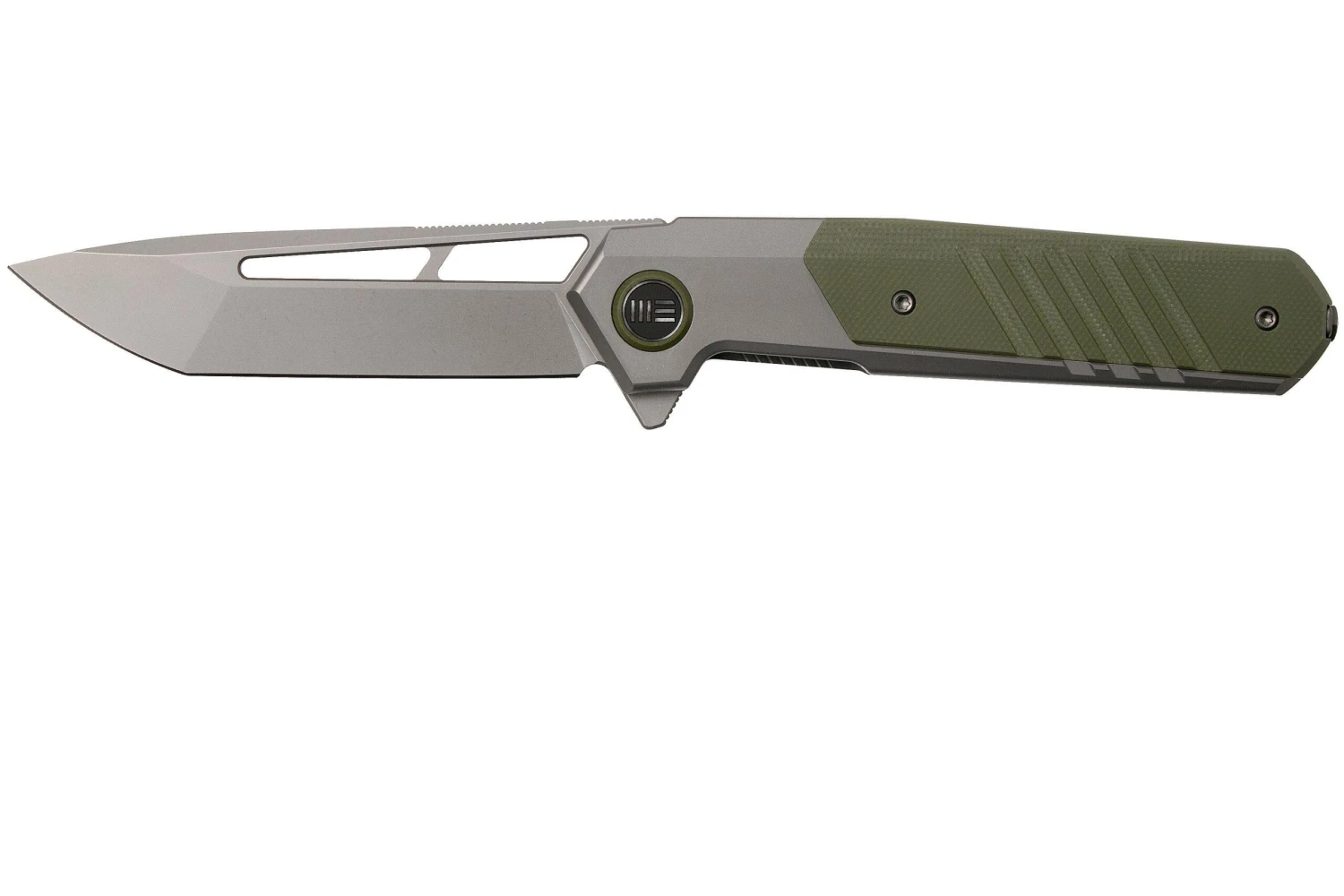 WE Knife Arsenal WE20073-1 Stonewashed, Green G10 Couteau De Poche, Ostap Hel Design 1 WE Knife Arsenal WE20073-1 Stonewashed, Green G10 Couteau De Poche, Ostap Hel Design