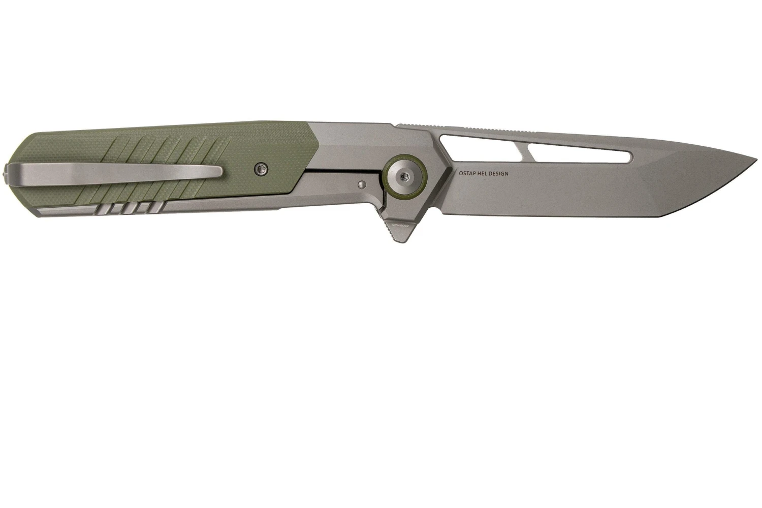 WE Knife Arsenal WE20073-1 Stonewashed, Green G10 Couteau De Poche, Ostap Hel Design 2 WE Knife Arsenal WE20073-1 Stonewashed, Green G10 Couteau De Poche, Ostap Hel Design – Image 2