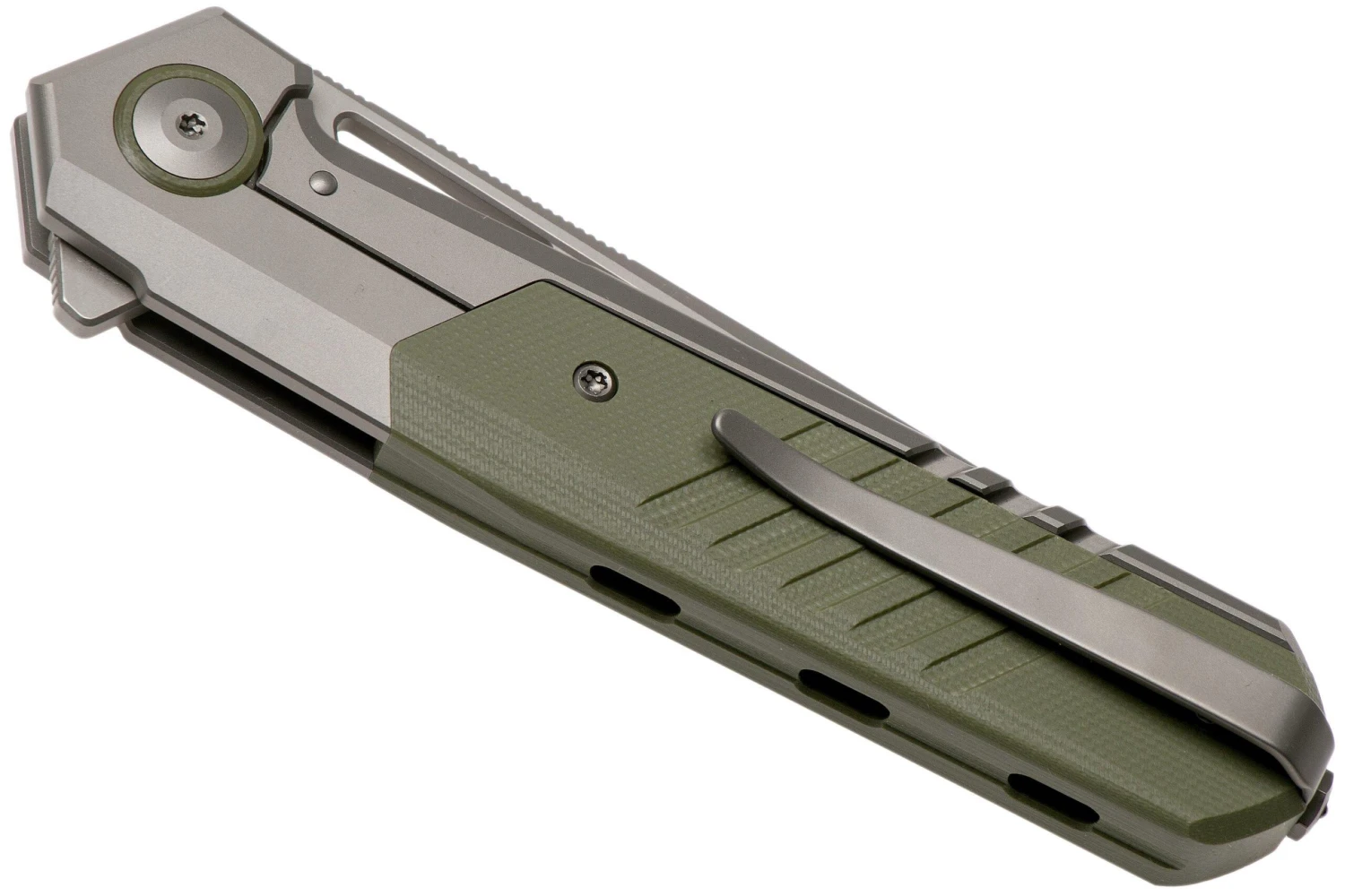 WE Knife Arsenal WE20073-1 Stonewashed, Green G10 Couteau De Poche, Ostap Hel Design 4 WE Knife Arsenal WE20073-1 Stonewashed, Green G10 Couteau De Poche, Ostap Hel Design – Image 4