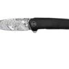 WE Knife Speedster WE21021B-DS1, Black Titanium, Damasteel Couteau De Poche