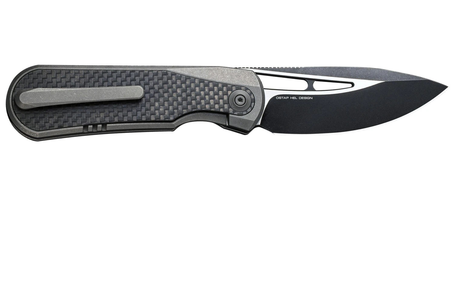 WE Knife Baloo WE21033-2 Titanium/Grey Carbonfiber, Couteau De Poche 2 WE Knife Baloo WE21033-2 Titanium/Grey Carbonfiber, Couteau De Poche – Image 2