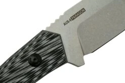 Willumsen Paragon DL22TGR Grey Black G10, AUS-8, Couteau Fixe -Marché Couteaux Magasin WNDL22TGR 05 willumsen