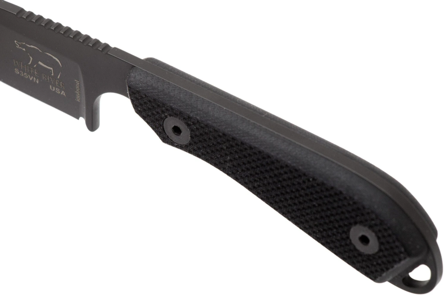 White River Knives M1 Backpacker Pro Black G10, Black Ionbond Couteau Fixe, étui Kydex 5 White River Knives M1 Backpacker Pro Black G10, Black Ionbond Couteau Fixe, étui Kydex – Image 5