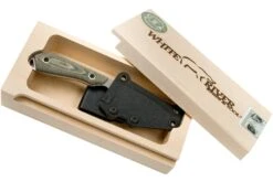 White River Knives M1 Caper Black & OD Linen Micarta Couteau à Lame Fixe, étui Kydex -Marché Couteaux Magasin WRCPR LBO 08 white river knives