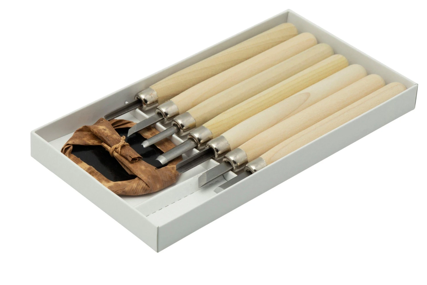 Yoshiharu L-7 Maruichi Couteaux à Bois Japonais, Set De 7 Avec "baren" 2 Yoshiharu L-7 Maruichi Couteaux à Bois Japonais, Set De 7 Avec "baren" – Image 2